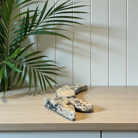 Polished Stone Crescent Moon Figurine – Stone Type Unknown - Picture 5 of 10